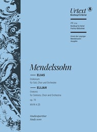 ELIJAH OP. 70 VOCAL SCORE - English/German cover